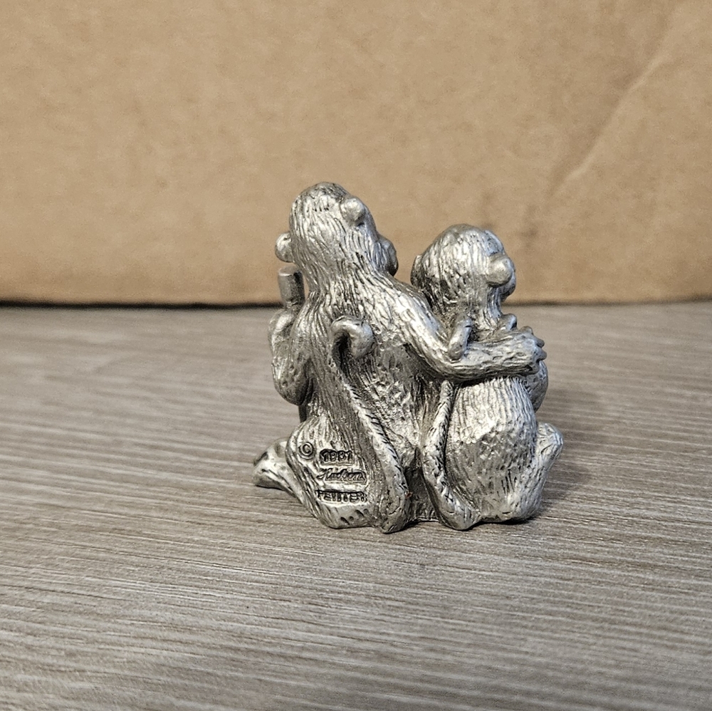 Vintage Pewter Monkey Figurine - Picture 6 of 9
